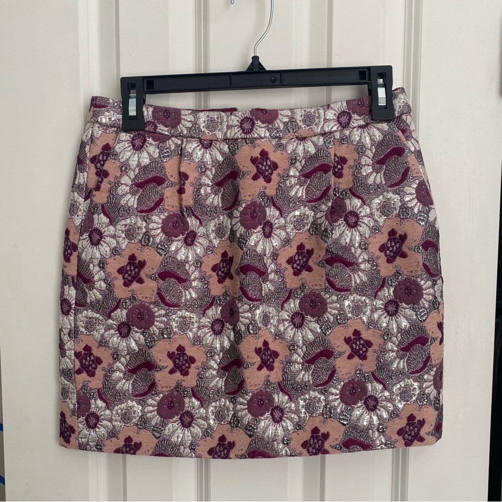 J. Crew Collection floral brocade mini skirt | Size 2